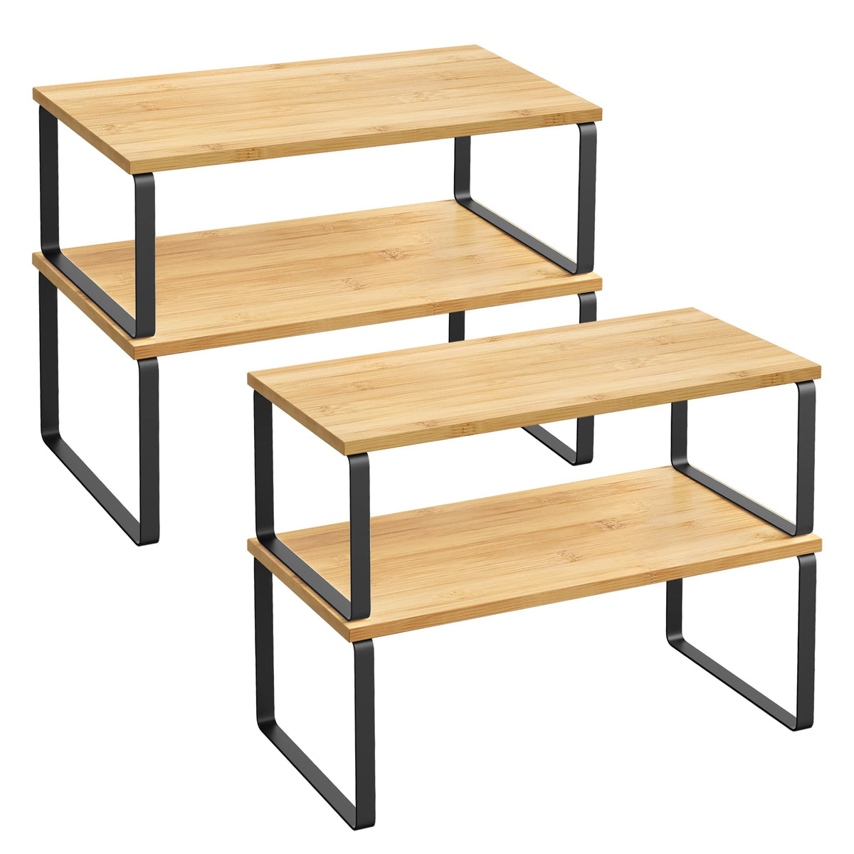SONGMICS Cabinet Organizer Shelf, Spice Rack, Kitchen Storage