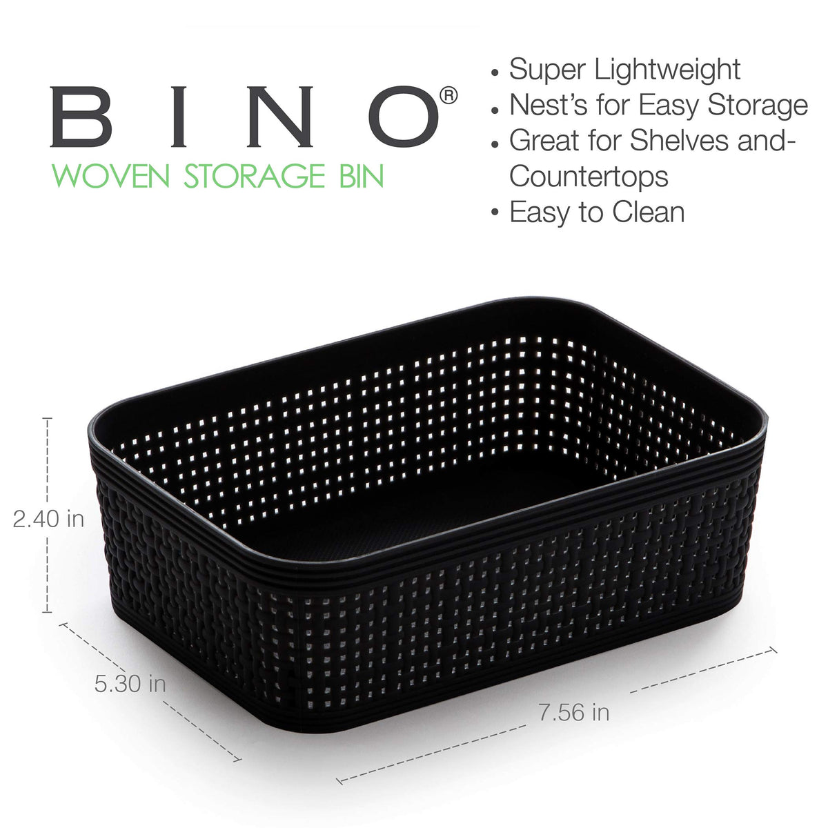 BINO | Woven Plastic Basket - THE JUTE COLLECTION | Home Organization, Space - Saving Storage, Stylish Design | Jute Basket | Plastic Storage Basket