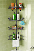 4-Tier Tension Pole Corner Shower Caddy Organizer