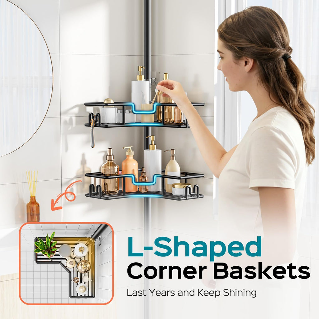 Corner Shower Caddy Organizer for Bathroom Storage