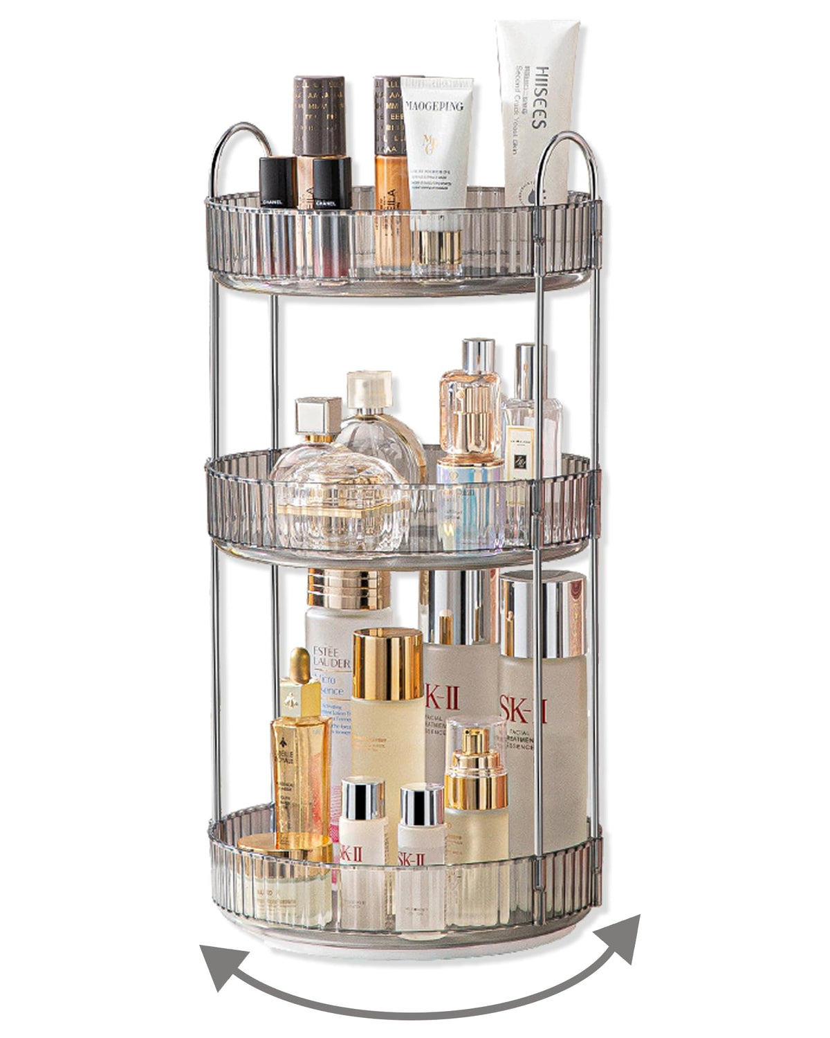 360° Rotating Makeup & Skincare Organizer for Vanity
