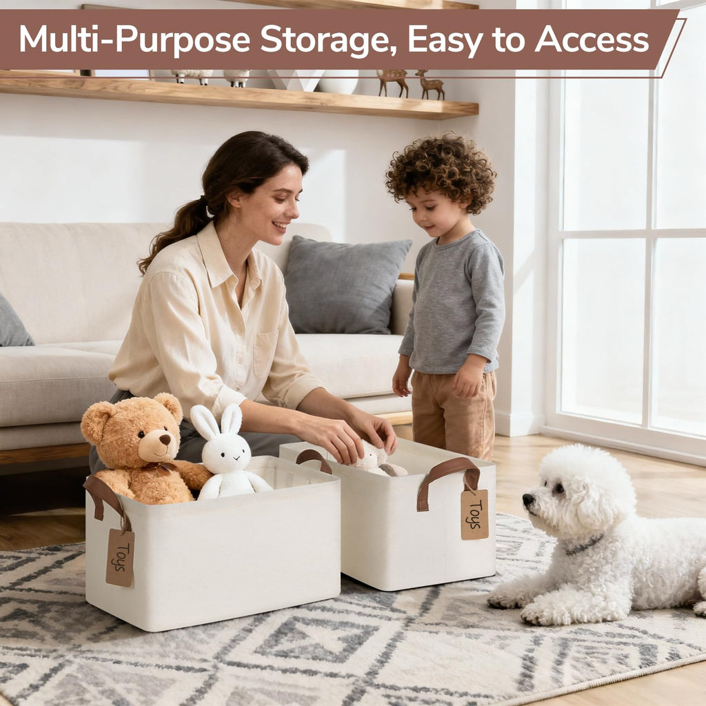 4-Pack Fabric Storage Baskets for Shelves & Closets