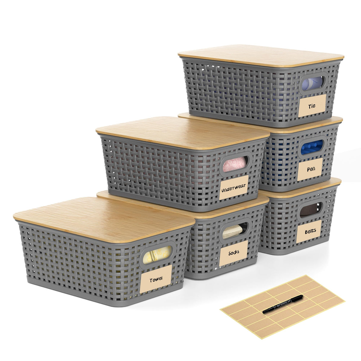 WRRLORS Plastic Storage Baskets