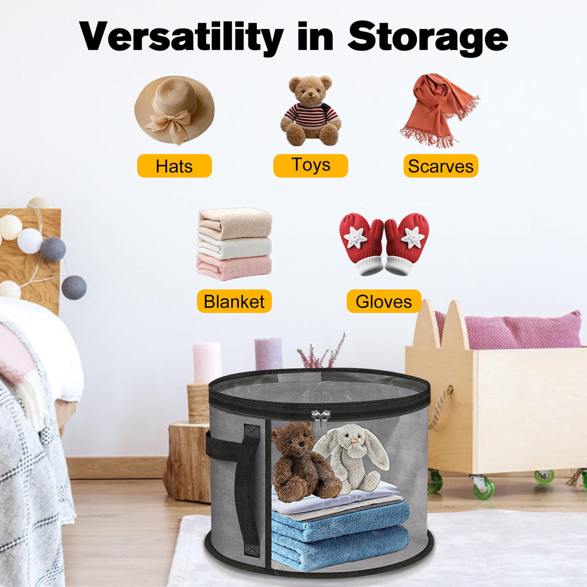 Btoahcu Extra-Large Clear Hat Storage Box, Ideal for Travel and Wardrobes