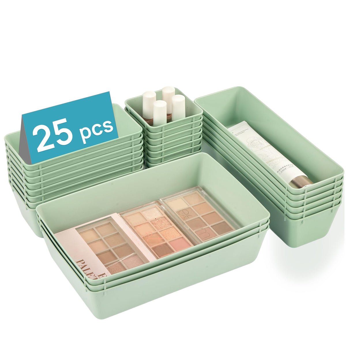 Clear Plastic Drawer Organizer Trays for Home Storage