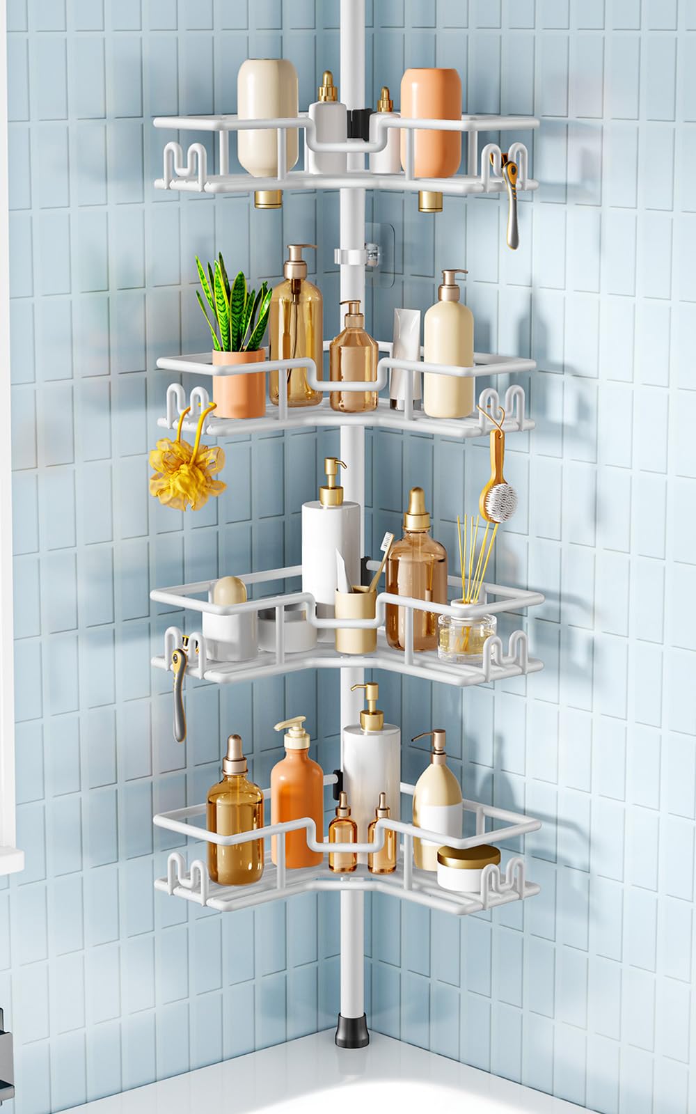 Corner Shower Caddy Organizer for Bathroom Storage