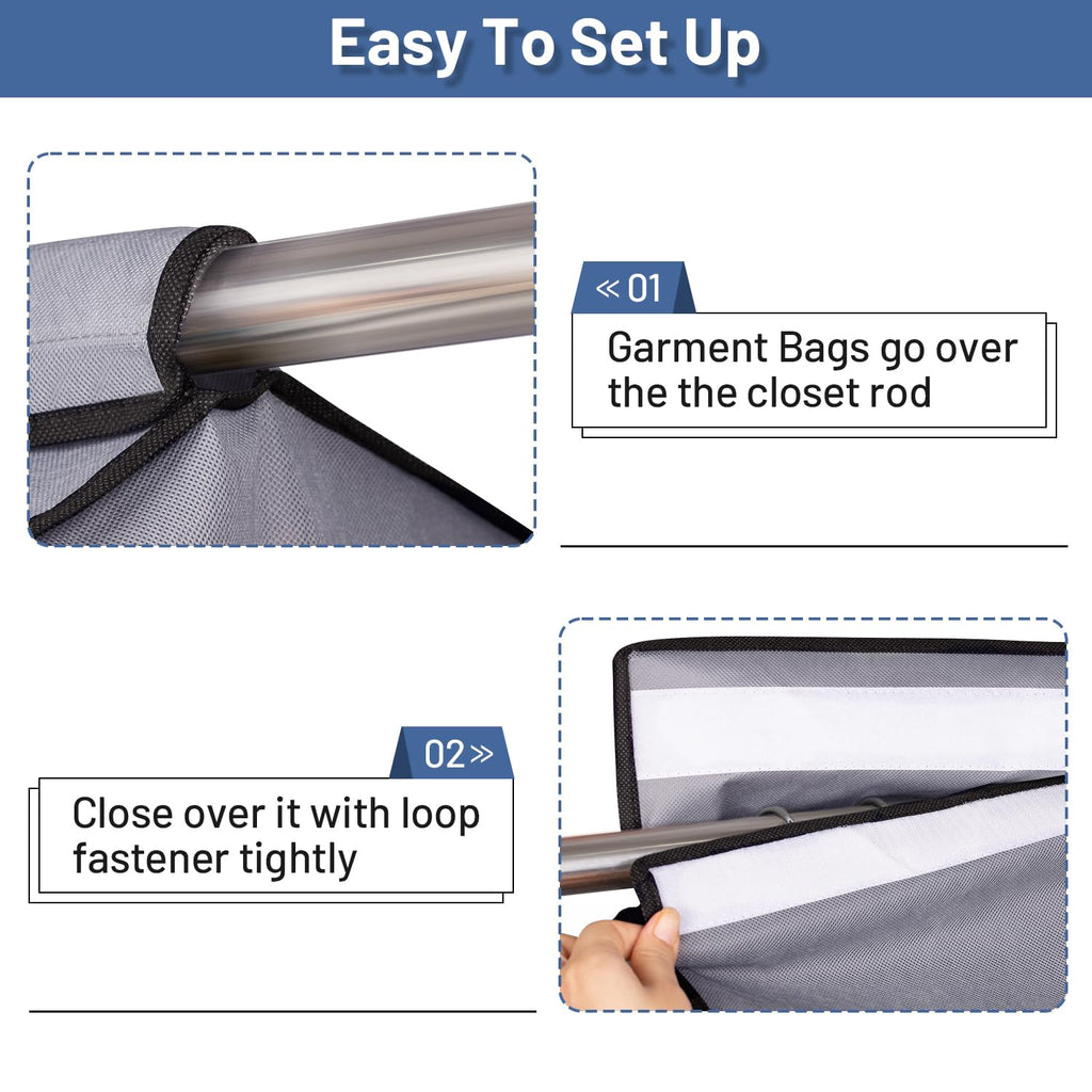 54-Inch Hanging Garment Organizer with Clear PVC Windows