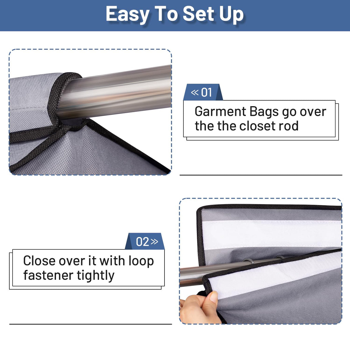 54-Inch Hanging Garment Organizer with Clear PVC Windows