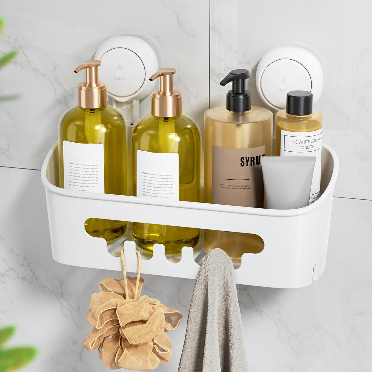 Suction Cup Shower Caddy Organizer Bathroom Shelf