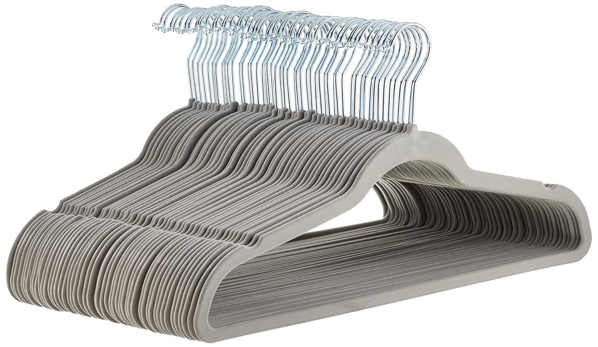 Amazon Basics Slim, Velvet, Non-Slip Clothes Suit Hangers