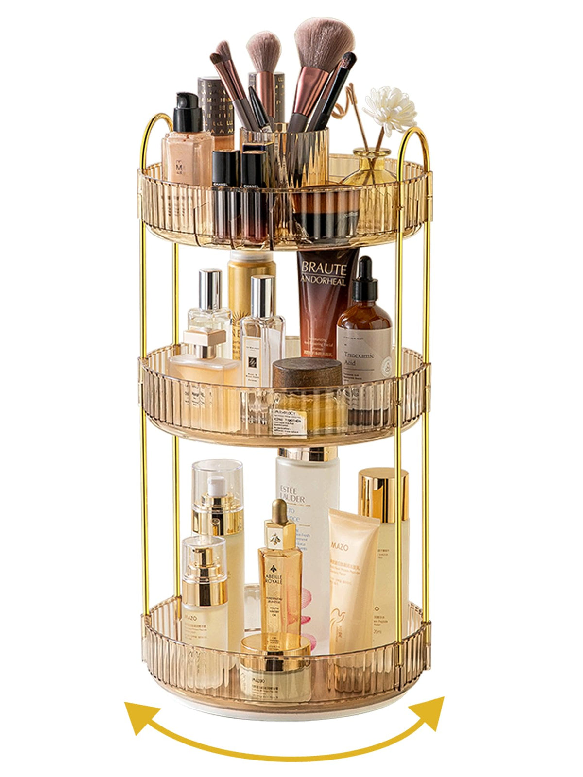 360° Rotating Makeup & Skincare Organizer for Vanity