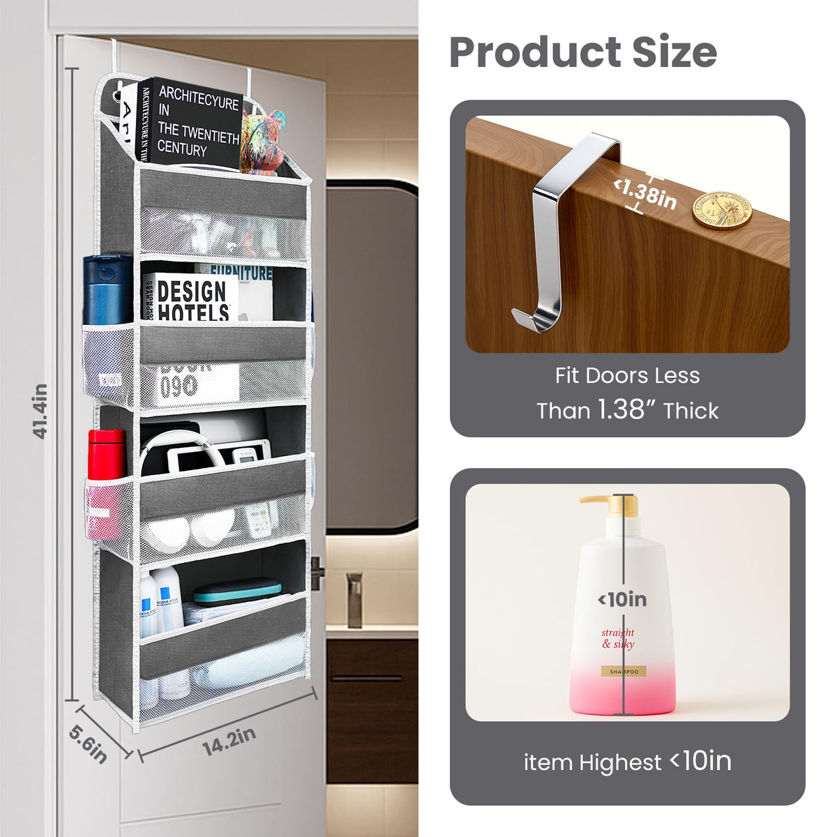 4-Tier Over-the-Door Hanging Storage Organizer