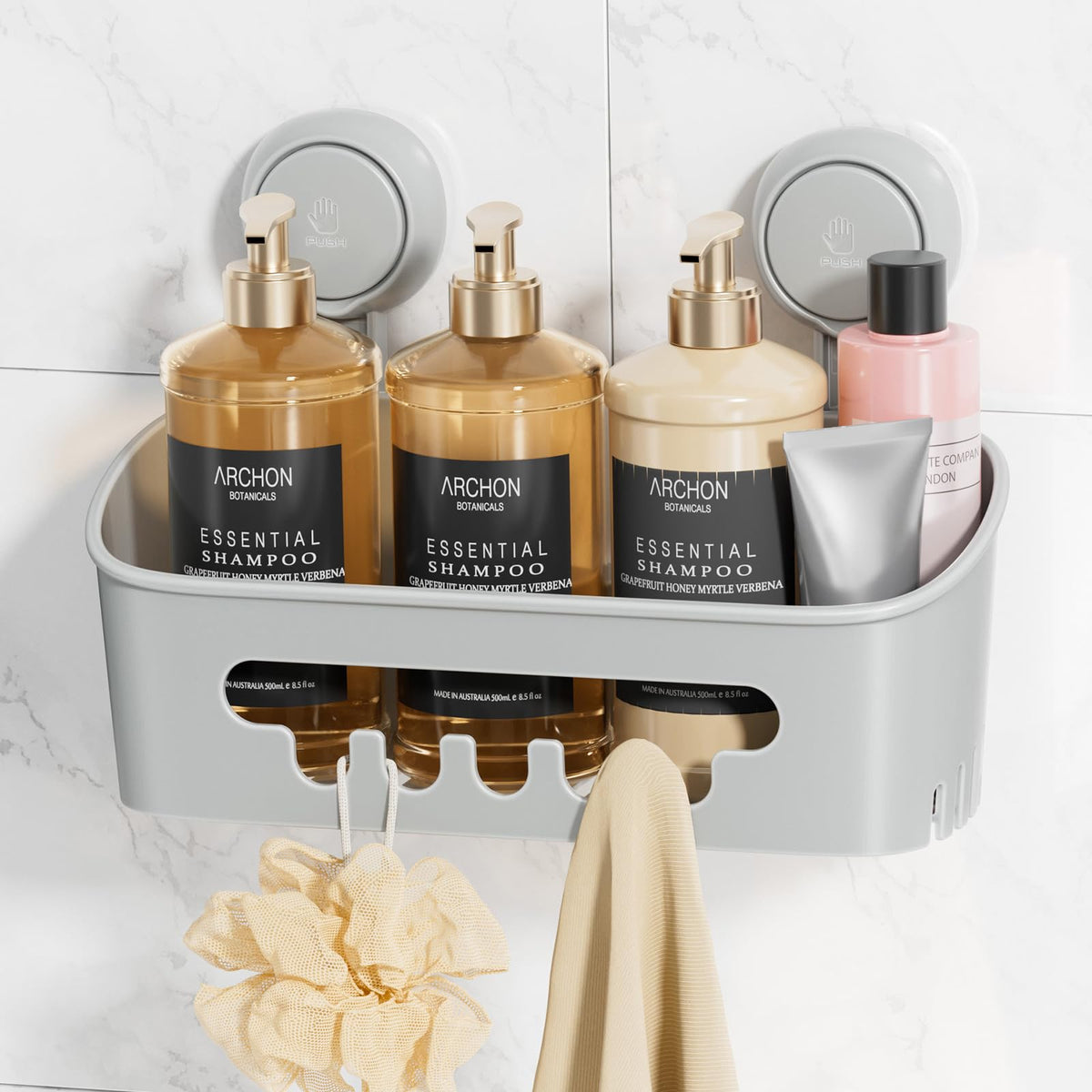 Suction Cup Shower Caddy Organizer Bathroom Shelf