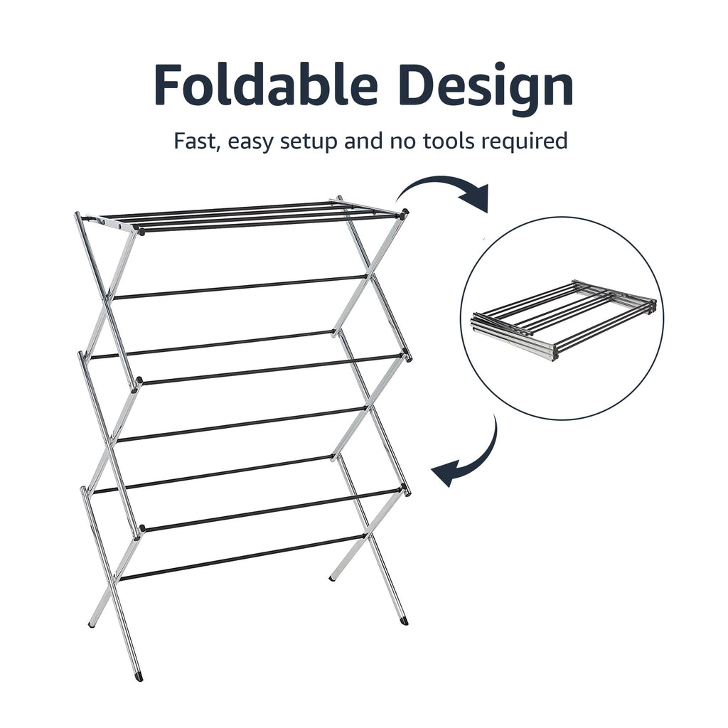 Steel Freestanding Foldable Laundry Drying Rack