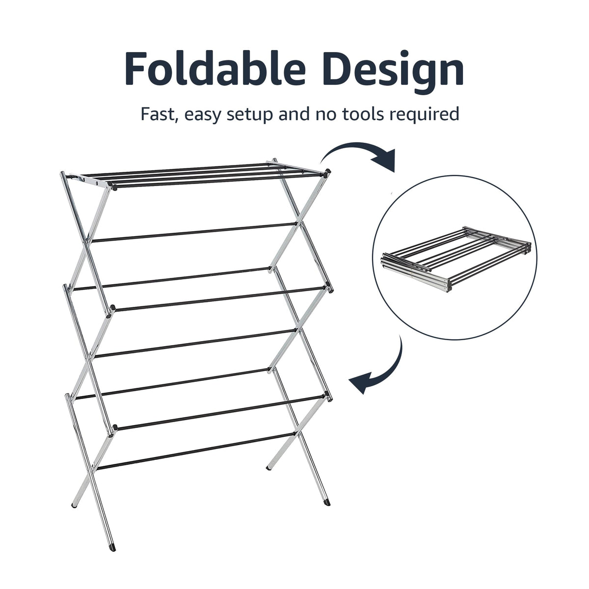 Steel Freestanding Foldable Laundry Drying Rack