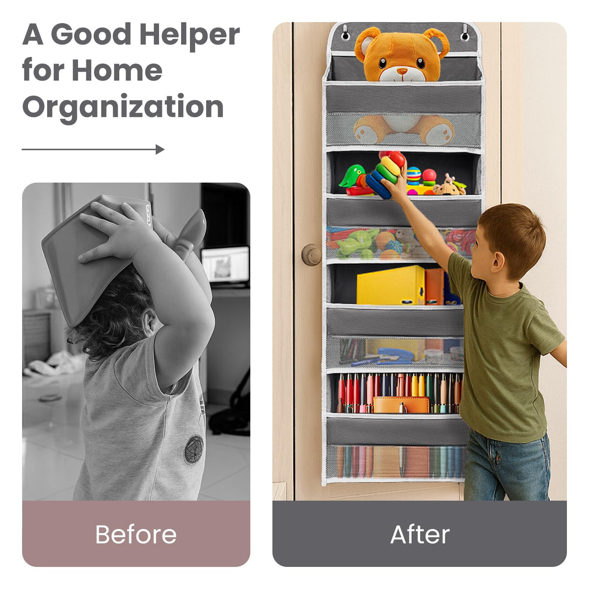 4-Tier Over-the-Door Hanging Storage Organizer