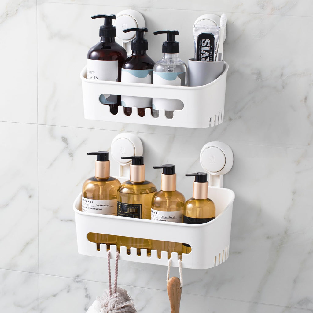 Suction Cup Shower Caddy Organizer Bathroom Shelf