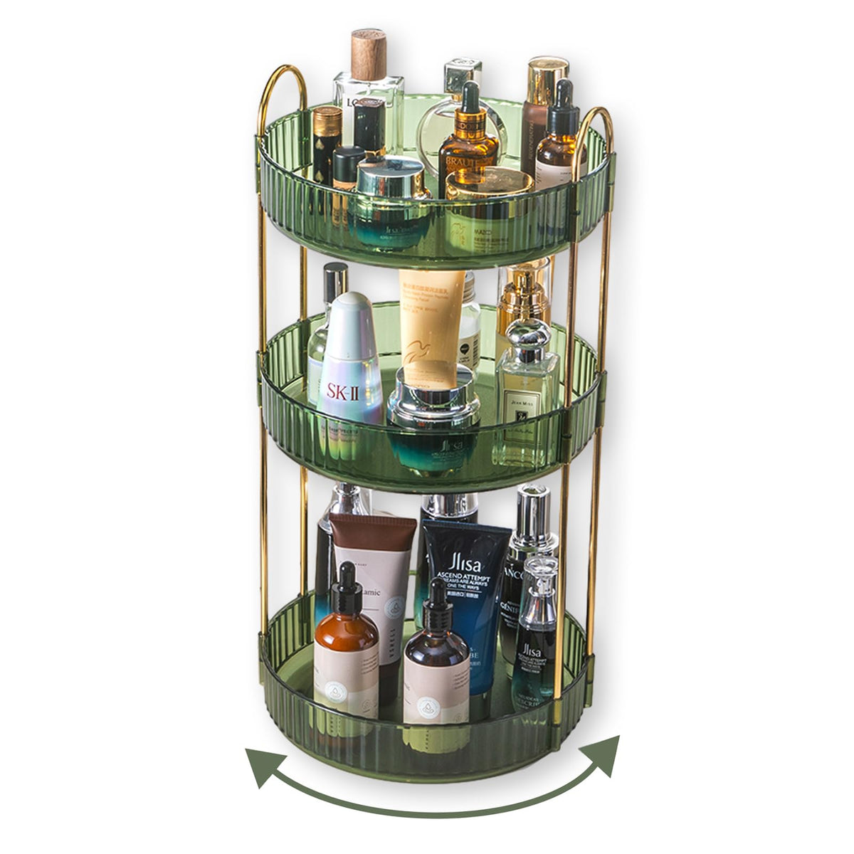 360° Rotating Makeup & Skincare Organizer for Vanity