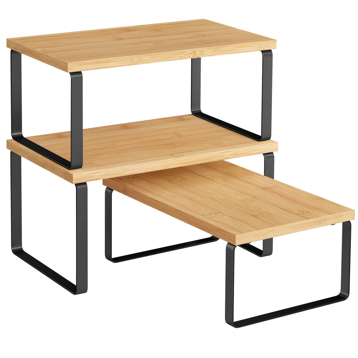 SONGMICS Cabinet Organizer Shelf, Spice Rack, Kitchen Storage