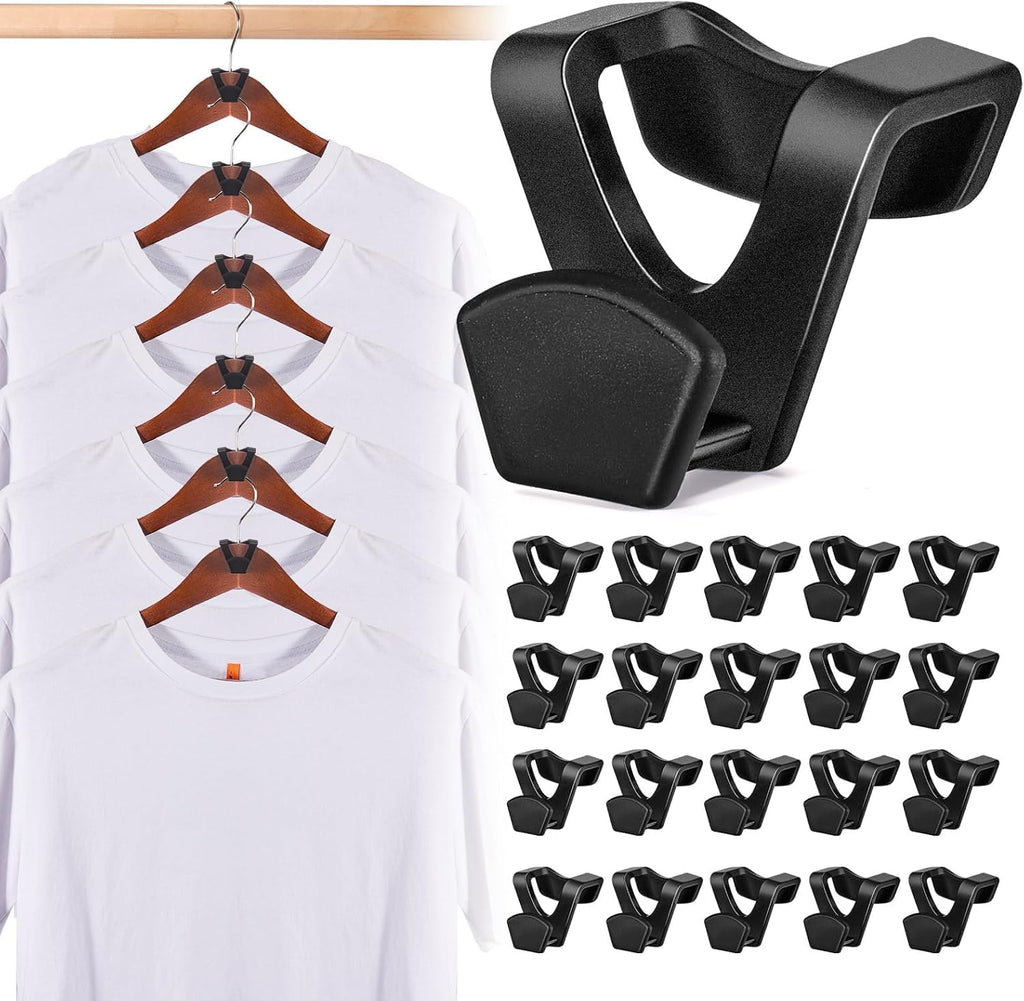 Multi-Pack Space-Saving Clothes Hanger Connector Hooks