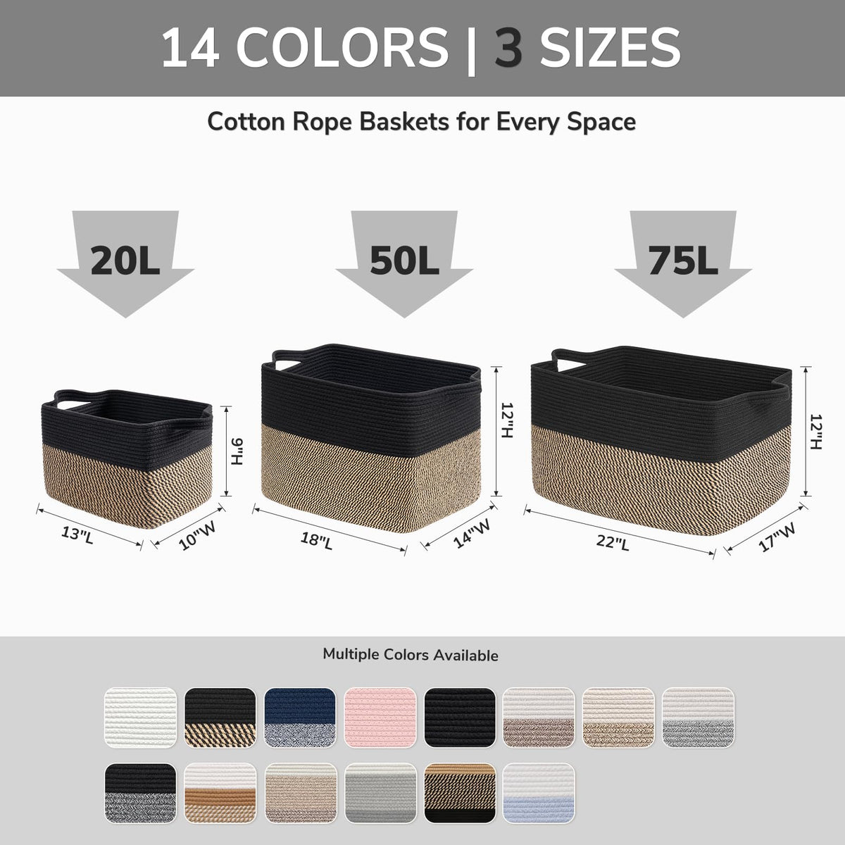Collapsible Fabric Cube Storage Bins with Handles