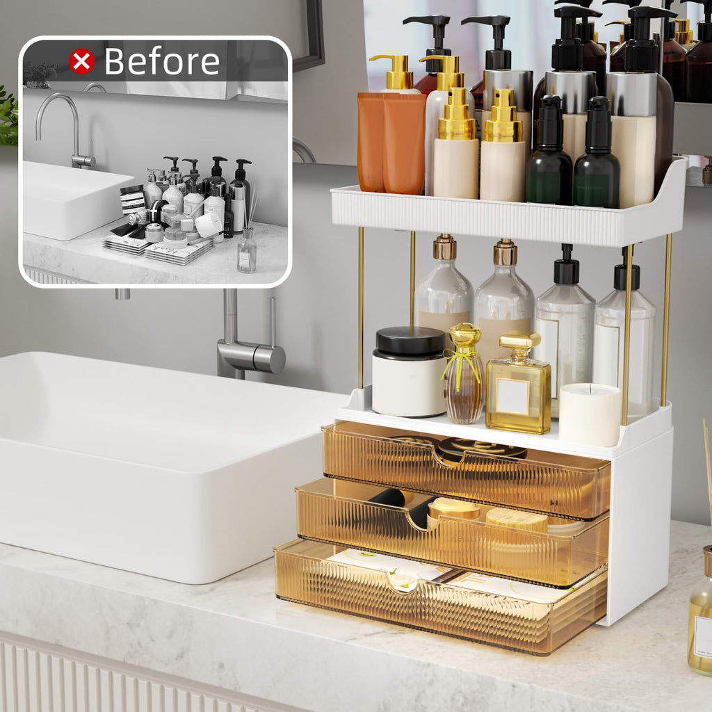 Bathroom Countertop Makeup & Perfume Organizer