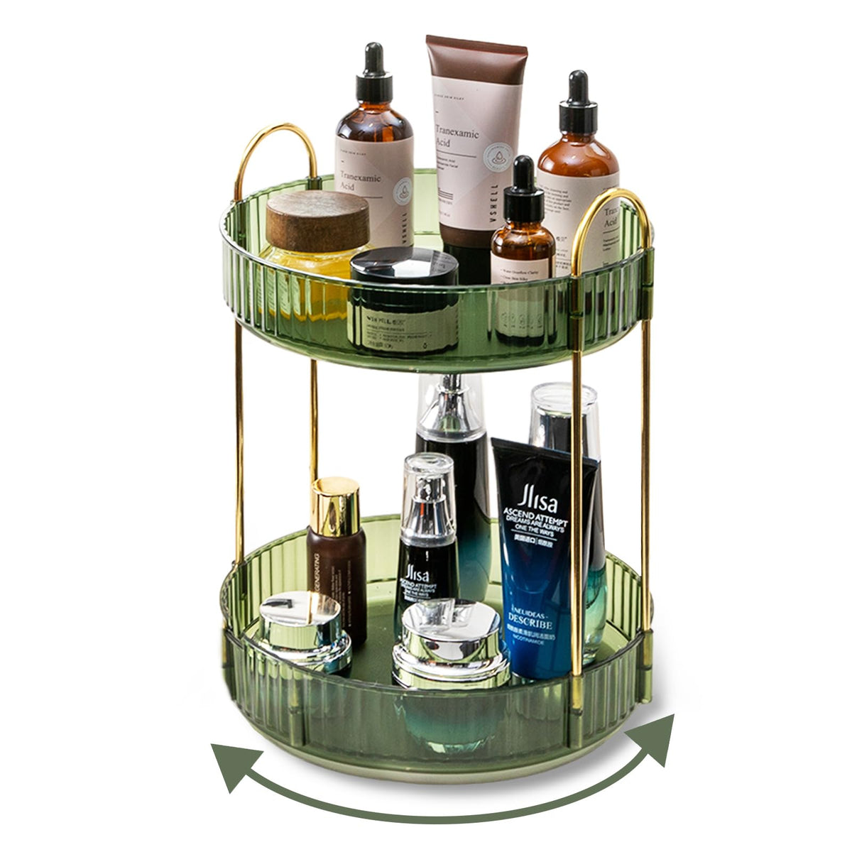 360° Rotating Makeup & Skincare Organizer for Vanity