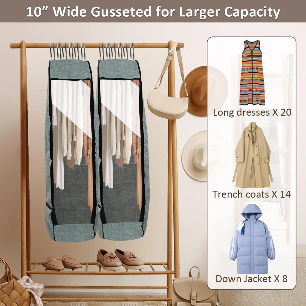 Large Breathable Hanging Garment Bag with Double Zipper
