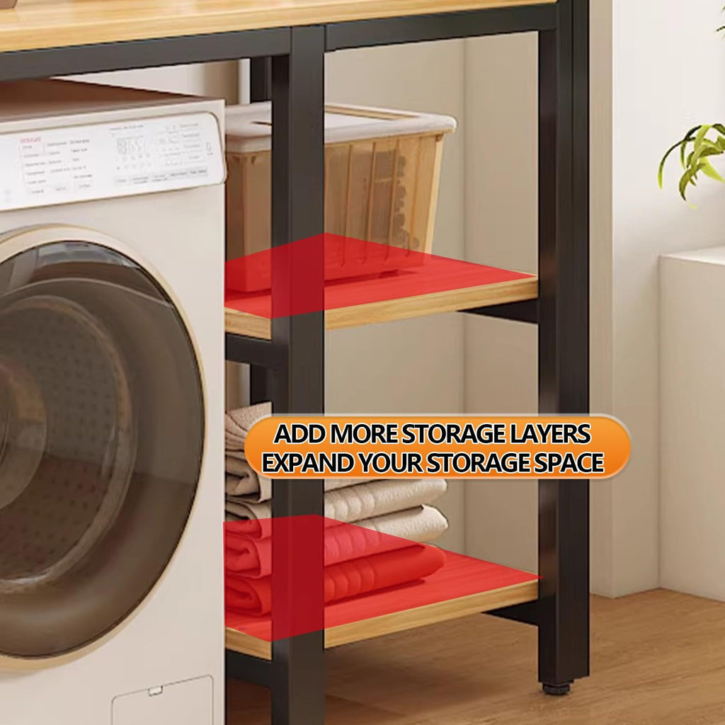 5-Tier Over-Washer Laundry Storage Rack with Shelves