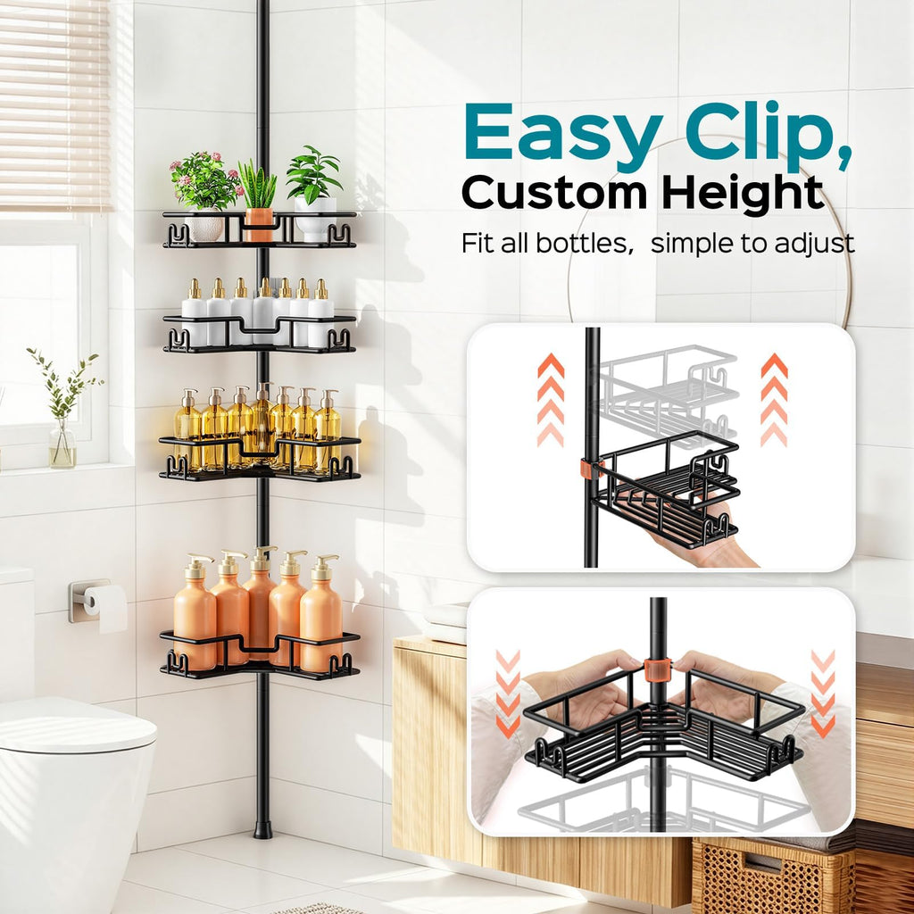 Corner Shower Caddy Organizer for Bathroom Storage