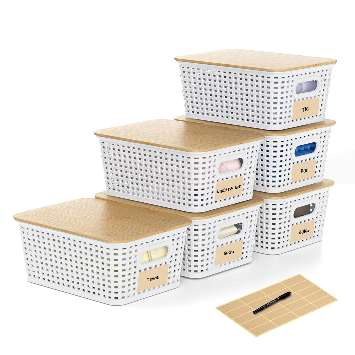 WRRLORS Plastic Storage Baskets