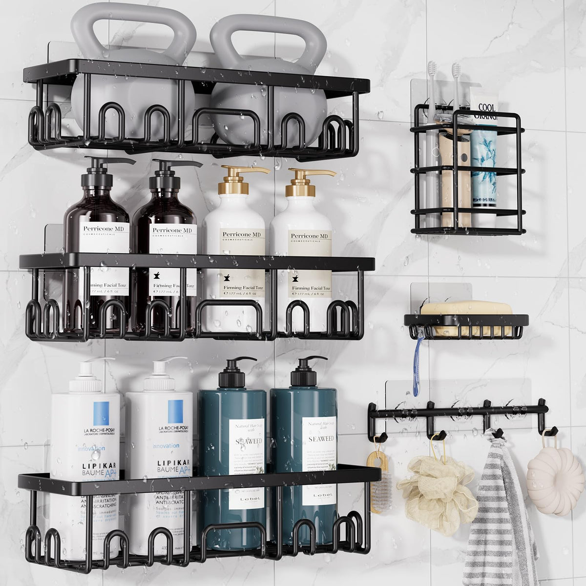 Veken Shower Caddy Organizer for Bathroom Storage