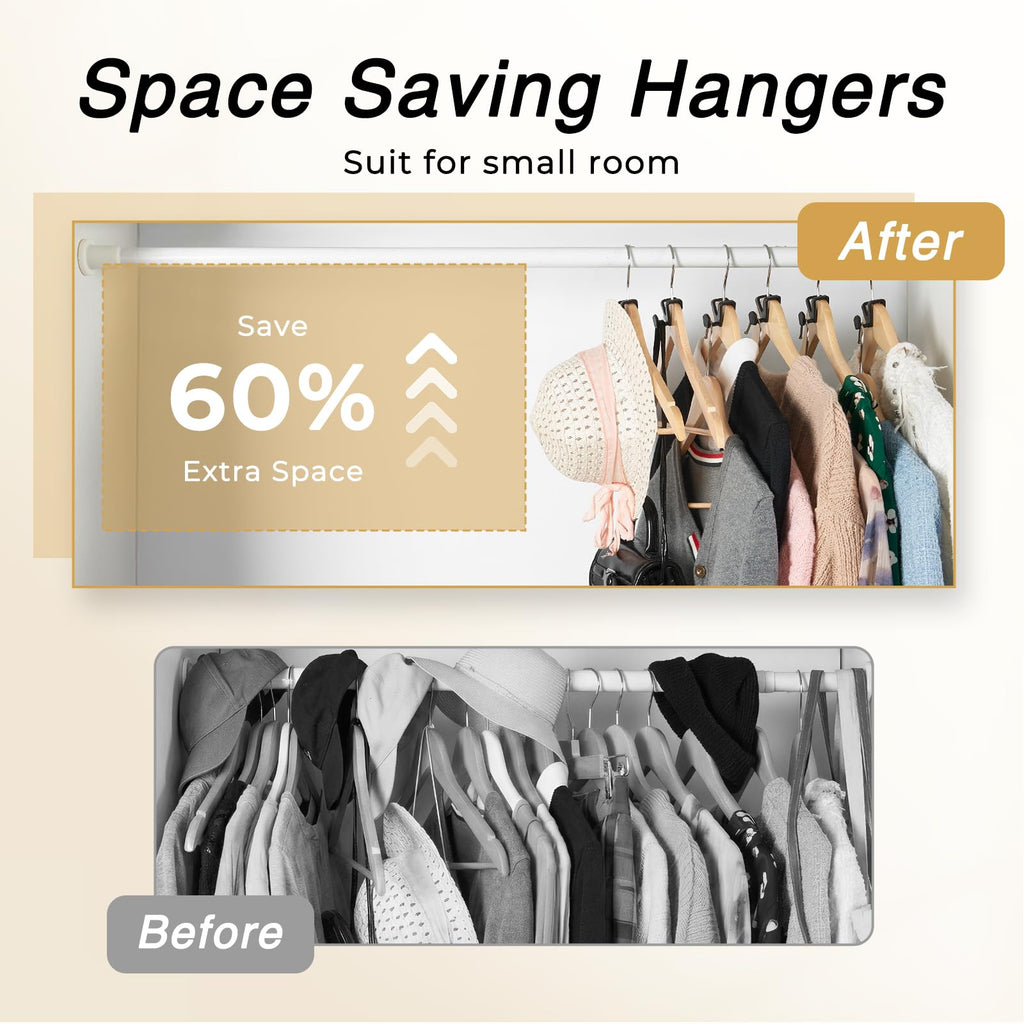 Multi-Pack Space-Saving Clothes Hanger Connector Hooks