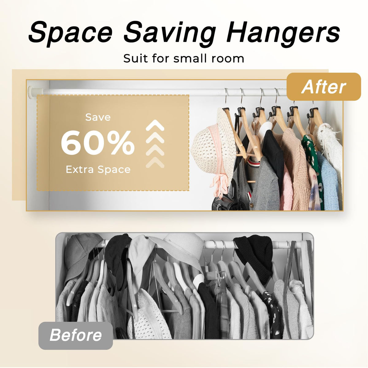 Multi-Pack Space-Saving Clothes Hanger Connector Hooks