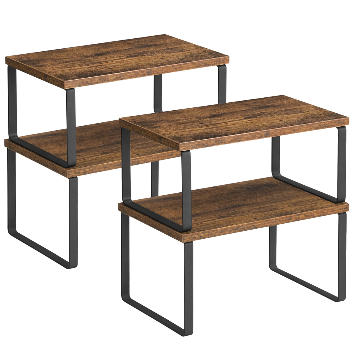 SONGMICS Cabinet Organizer Shelf, Spice Rack, Kitchen Storage