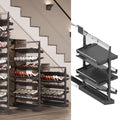 Adjustable Pull-Out Metal Shoe Rack for Closet Storage