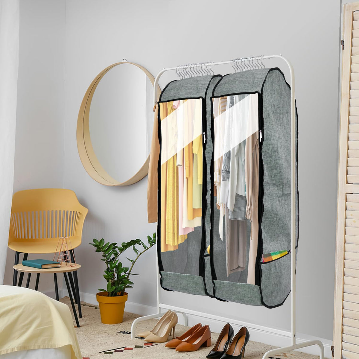 Large Breathable Hanging Garment Bag with Double Zipper