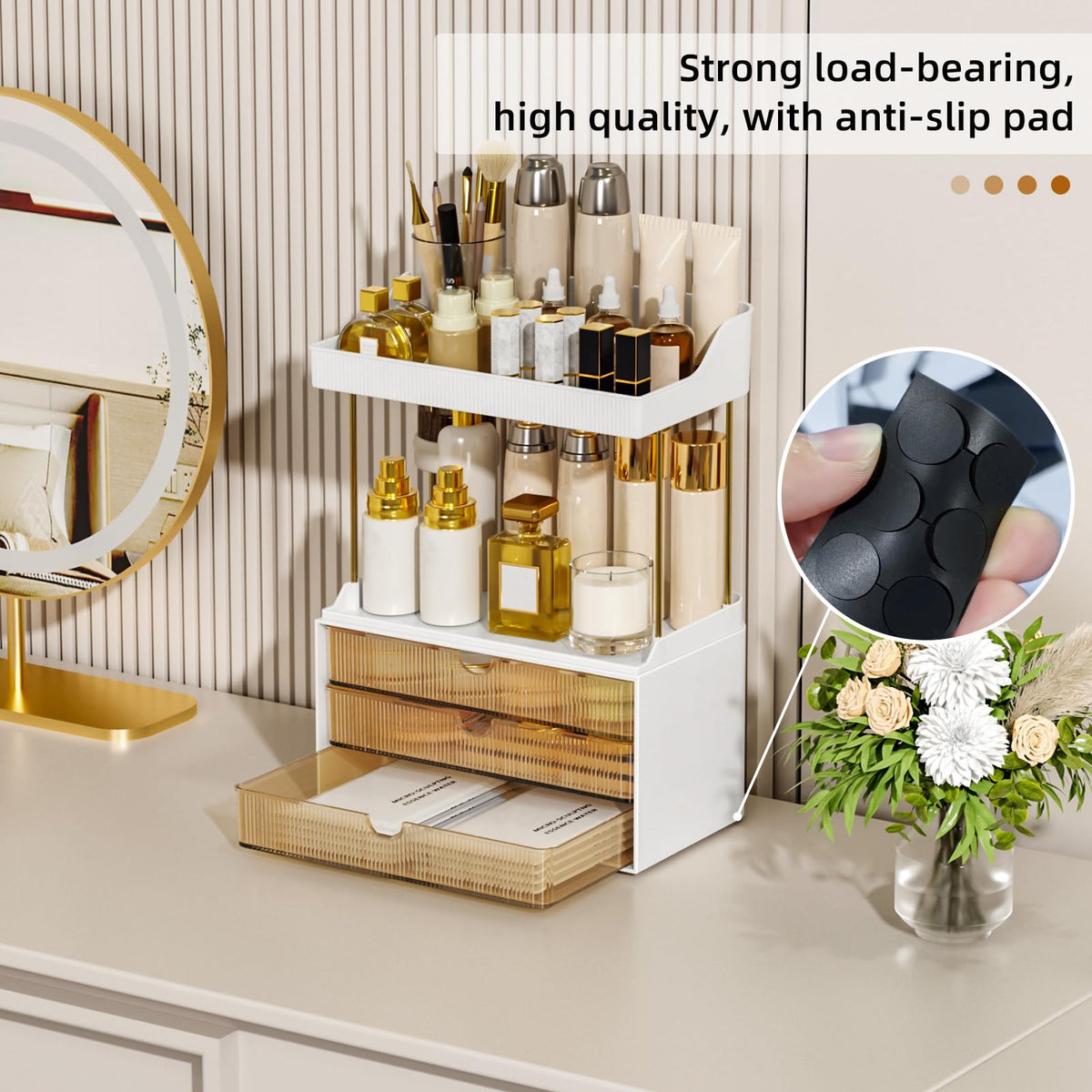 Bathroom Countertop Makeup & Perfume Organizer