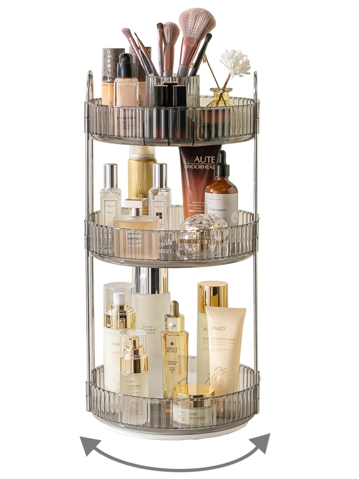 360° Rotating Makeup & Skincare Organizer for Vanity
