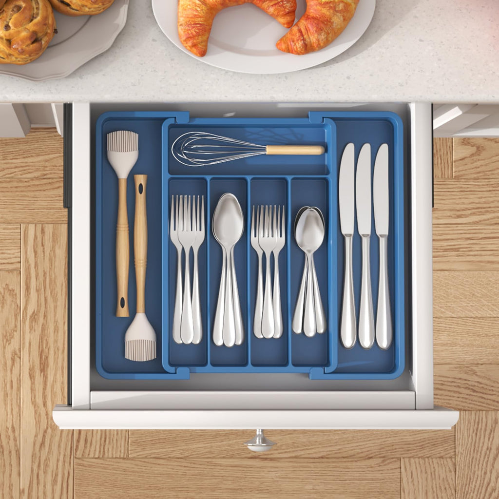 Lifewit Expandable Silverware Drawer Organizer, Kitchen Utensil Tray
