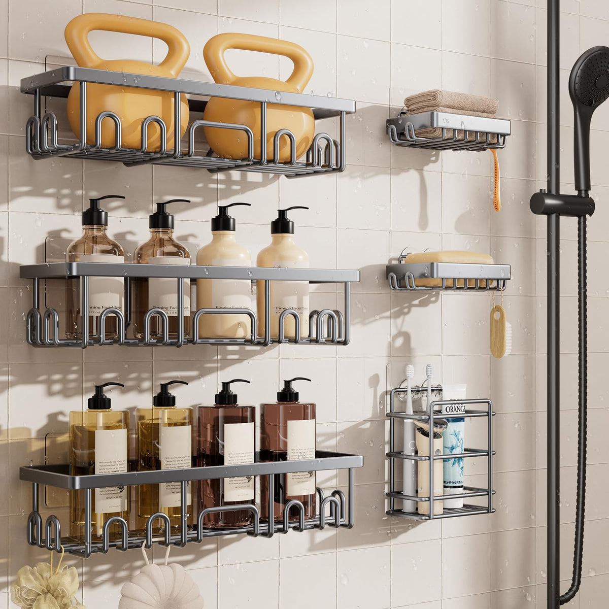 Veken Shower Caddy Organizer for Bathroom Storage
