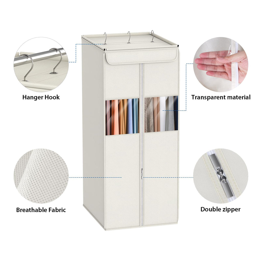 Large Clear Hanging Garment Storage Bag for Suits & Coats