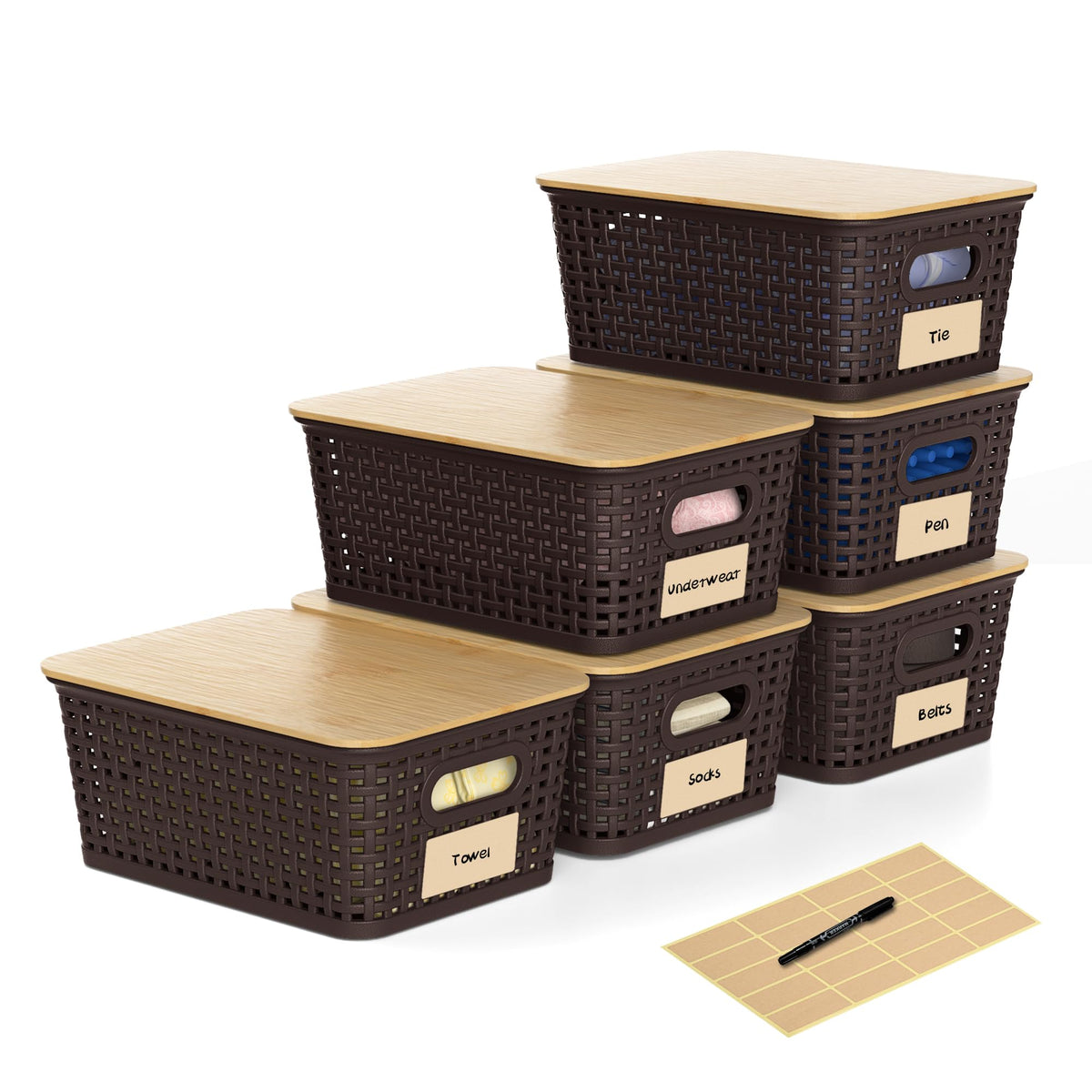 WRRLORS Plastic Storage Baskets