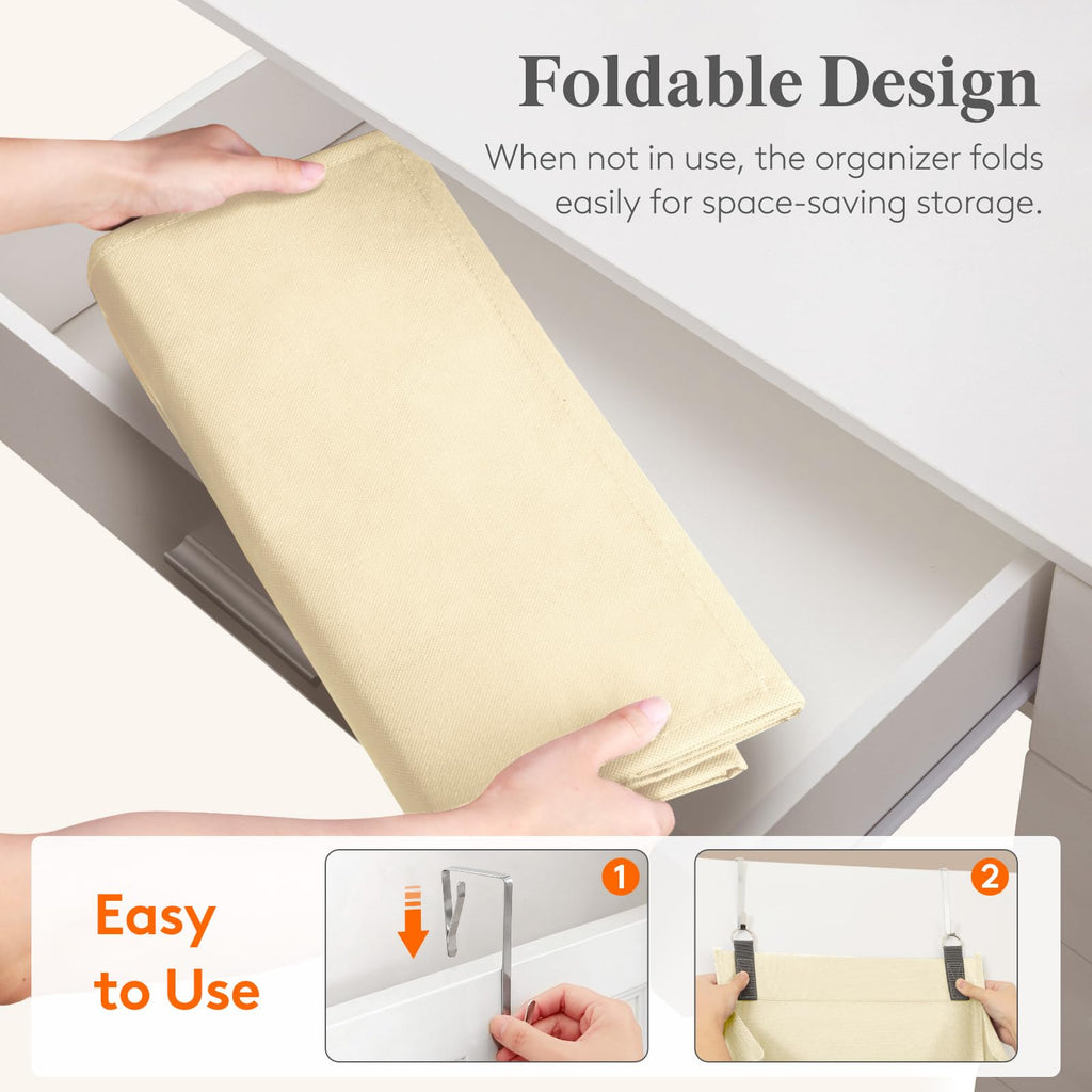 Over-the-Door Fabric Shoe Organizer with Deep Pockets