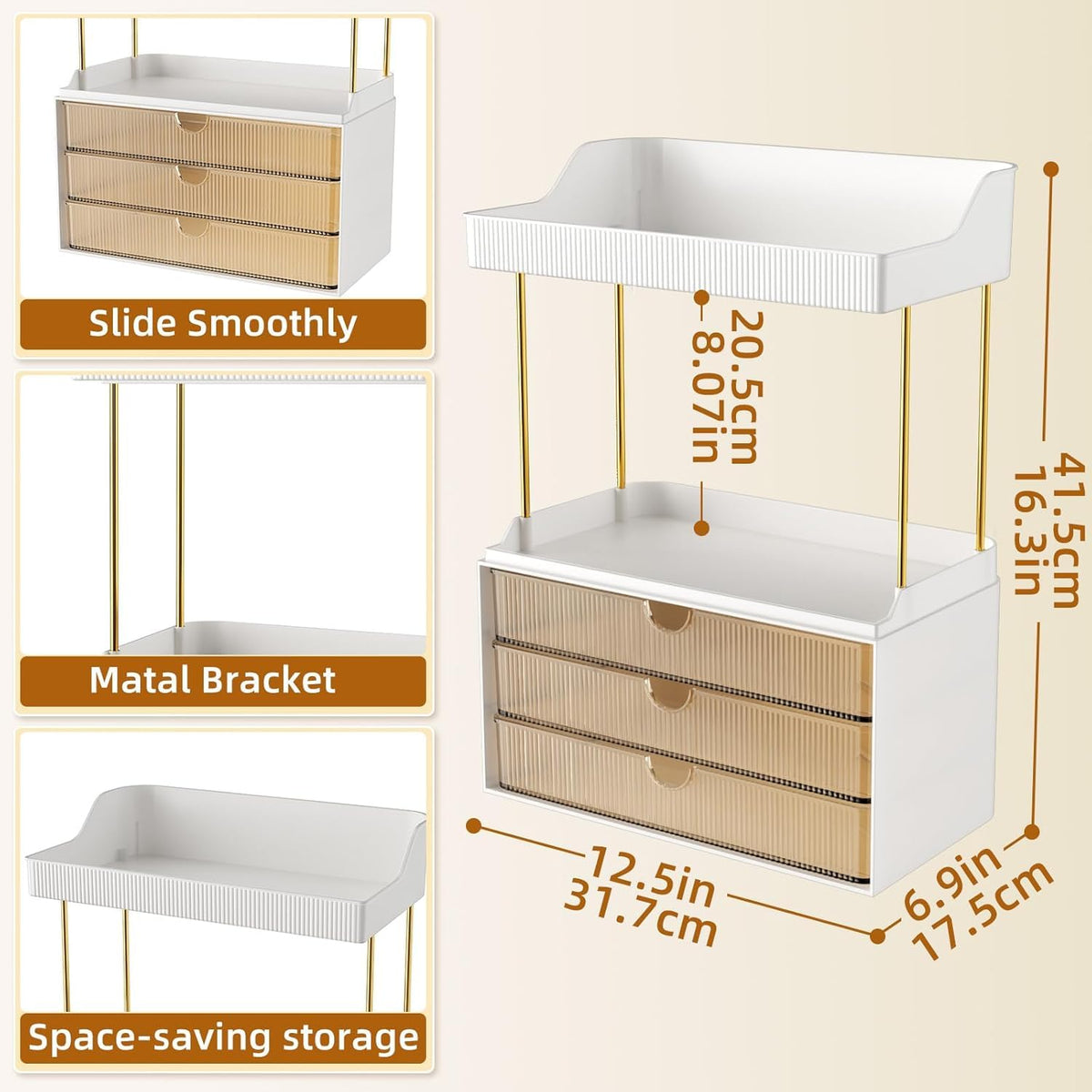 Bathroom Countertop Makeup & Perfume Organizer