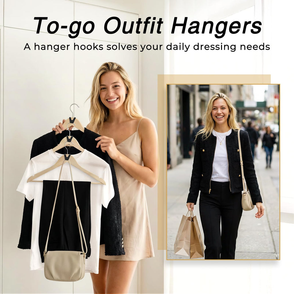 Multi-Pack Space-Saving Clothes Hanger Connector Hooks
