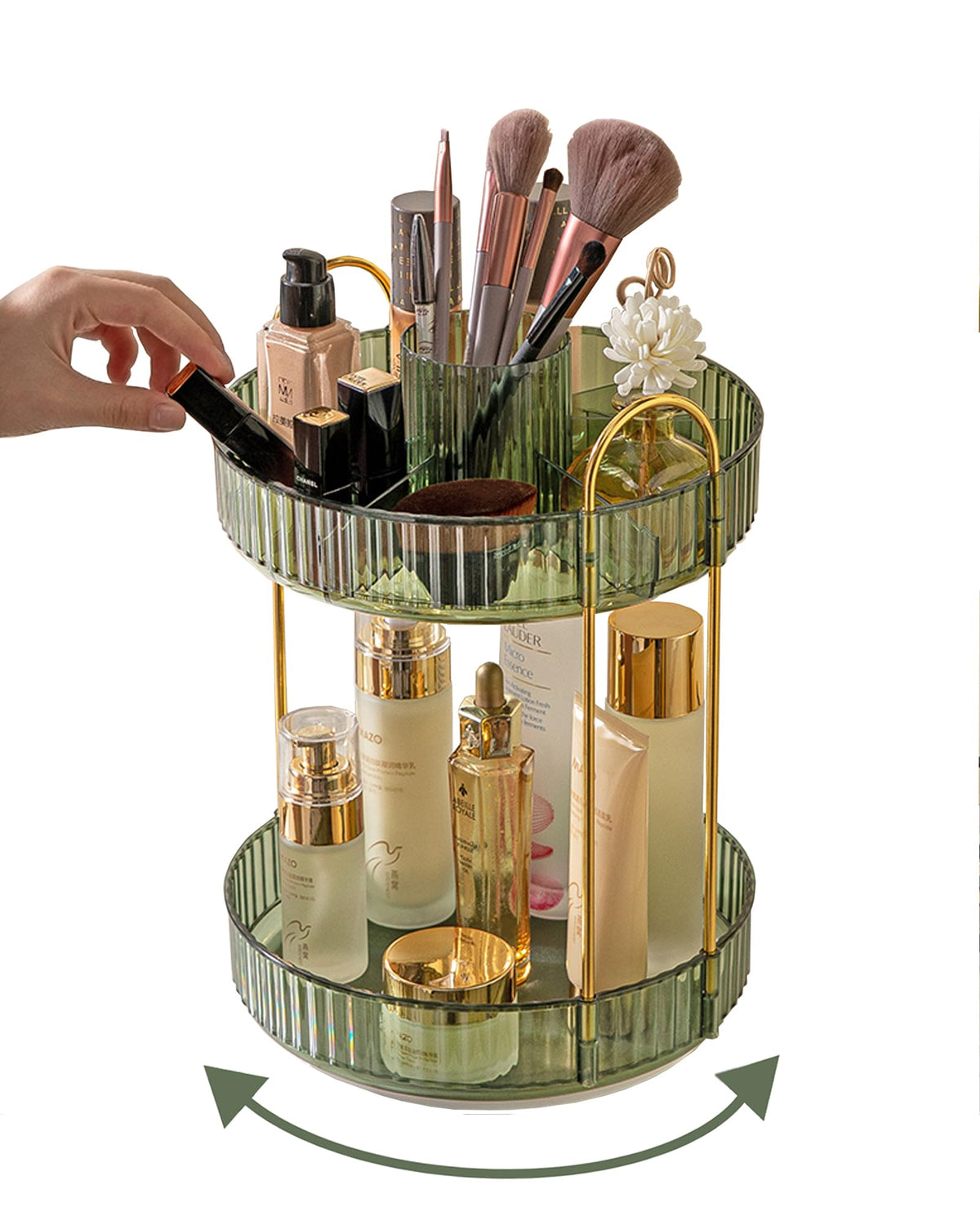 360° Rotating Makeup & Skincare Organizer for Vanity