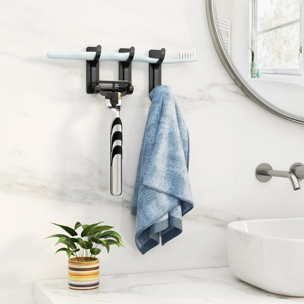 Heavy-Duty Adhesive Wall Hooks for Towels, Coats & Bags
