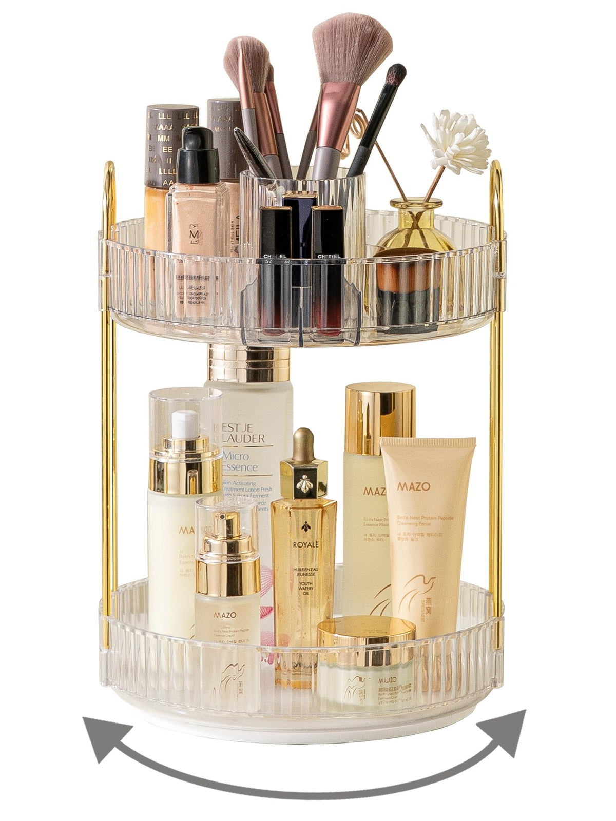 360° Rotating Makeup & Skincare Organizer for Vanity