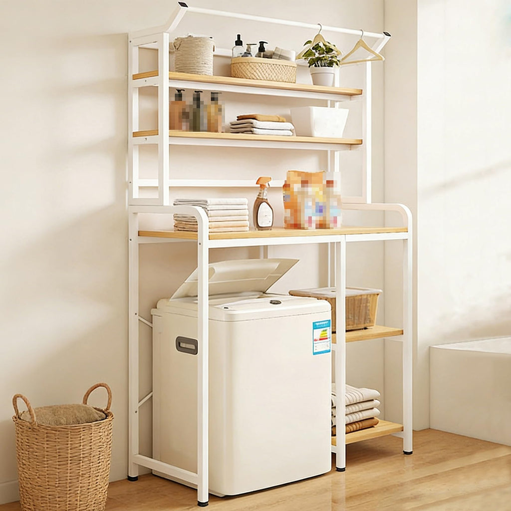 5-Tier Over-Washer Laundry Storage Rack with Shelves